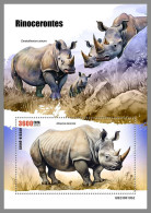 GUINEA-BISSAU 2023 MNH Rhinoceros Nashörner S/S II - OFFICIAL ISSUE - DHQ2427 - Rhinozerosse