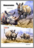 GUINEA-BISSAU 2023 MNH Rhinoceros Nashörner S/S I - OFFICIAL ISSUE - DHQ2427 - Rhinozerosse