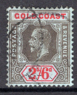 Gold Coast 1913-21 KGV - Wmk. Mult. Crown CA - 2/6 Black & Red On Blue - Die I - Used (SG 81) - Gold Coast (...-1957)