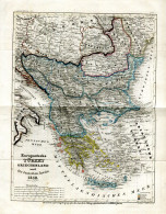 EUROPAEISCHE TUERKEY - 1852, Colorierte Landkarte (Stich), Bibl. Inst. Hildburghausen, Groesse 19x25 Cm (A2493) - Geographische Kaarten