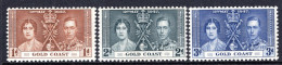 Gold Coast 1937 KGVI Coronation Set MNH (SG 117-119) - Gold Coast (...-1957)