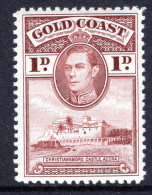 Gold Coast 1938-43 KGVI Definitives -p.11½ X 12 - 1d Red-brown HM (SG 121) - Gold Coast (...-1957)