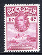 Gold Coast 1938-43 KGVI Definitives -p.11½ X 12 - 4d Magenta HM (SG 125) - Gold Coast (...-1957)