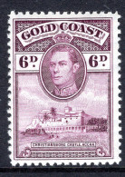 Gold Coast 1938-43 KGVI Definitives -p.11½ X 12 - 6d Purple HM (SG 126) - Gold Coast (...-1957)