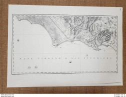 Carta Geografica Terra Lavoro Romano 1808 Regno Di Napoli Rizzi Zannoni Ristampa - Geographische Kaarten