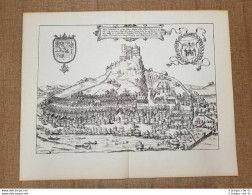 Veduta Della Città Di Bad Segeberg Germania Anno 1599 Braun E Hogenberg Ristampa - Geographische Kaarten