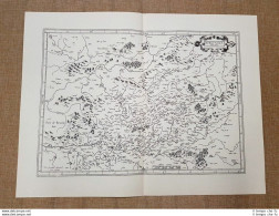 Carta Geografica O Mappa Burgundia Ducatus Mercator Anno 1589 Ristampa - Geographische Kaarten