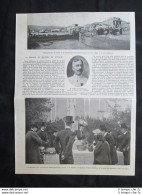 Terremoto Messina 1908: Camille De Pommayrac,Elena D'Orleans Stampa Del 1909 - Autres & Non Classés