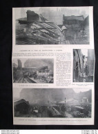 Incidente Stazione Di Charing Cross, A Londra + Autobus A Parigi Stampa Del 1905 - Autres & Non Classés
