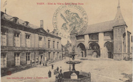 Carte POSTALE Ancienne De  WASSY - Hôtel De Ville & Eglise - Wassy