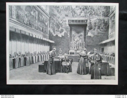Il Conclave - I Cardinali Riuniti Nella Cappella Sistina Stampa Del 1903 - Other & Unclassified