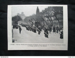 Roma - Funerale Di Eugene Guillaume, Accademia Di Francia Stampa Del 1905 - Other & Unclassified