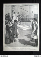 Capodanno In Montenegro: Principe Nicola, Chiesa Di Cettigné Stampa Del 1903 - Other & Unclassified