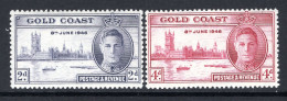 Gold Coast 1946 Victory - P.13½ Set MNH (SG 133a-134a) - Gold Coast (...-1957)