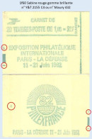 FRANCE - Carnet Conf. 8 - 1f60 Sabine Rouge - YT 2155 C4 / Maury 432 - Modernos : 1959-…