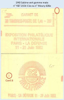 FRANCE - Carnet Conf. 8 - 1f40 Sabine Vert - YT 2154 C1a / Maury 428a - Modernos : 1959-…