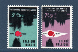 Belgique België, **, Yv 1539, 1540, Mi 1598, 1599, SG 2161, 2162, Libération Des Camps De Concentration, WWII, - Unused Stamps