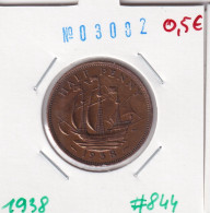 Great Britain 1/2 Penny 1938  Km#844 - C. 1/2 Penny