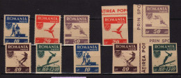 Roumanie - 1946 - Au Profit De L'Office Des Sports Populaires - Neufs** - MNH - Denteles Et Non Denteles - Unused Stamps