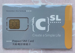 CSL Prepaid SIM Card,mint With Fixed Chip - Hong Kong