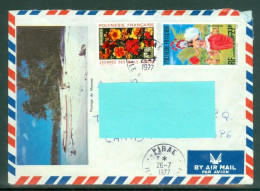 Enveloppe De Polynésie Vers Le Canada; From Polenysia To Canada; Danse (C-148) + Fleurs; Bord De Mer / Sea Side (10443) - Covers & Documents