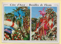 06. NICE - Batailles De Fleurs, 2 Vues (animée) (Ed. SEPT) (voir Scan Recto/verso) - Mercadillos