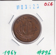 Great Britain 1/2 Penny 1964  Km#896 - C. 1/2 Penny