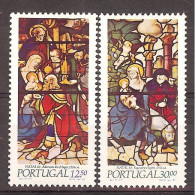 (PTG)    Yv 1594/5 ** Noël 1983, Vitraux - Ongebruikt