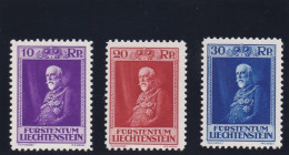 Liechtenstein 1933, Cat. Zumstein 101/03 **  (Yvert114/16). 80e Anniversaire Du Prince François 1er.  Signés. - Unused Stamps