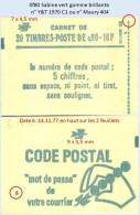 FRANCE - Carnet Conf. 6, Date 6.14.11.77 - 0f80 Sabine Vert - YT 1970 C1 / Maury 404 - Modernos : 1959-…