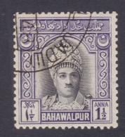 Bahawalpur Princely State 1948 Used S.G 23 Amir, Nawab Mohammad Sadiq, Royal, Royalty, 1 & Half Annas - Bahawalpur