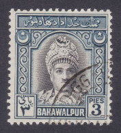 Bahawalpur Princely State 1948 Used S.G 19 Amir, Nawab Mohammad Sadiq, Royal, Royalty, 3 Pies - Bahawalpur