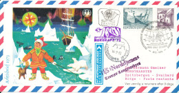 Austria FDC 30-8-1973 Franz Josef Landes Air Mail Arctic Cover Tromsö - Longyearbyen M/S Nordstjernen 14-9-1973 With Cac - Storia Postale