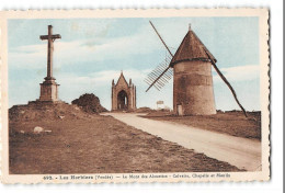 CPA 85 Les Herbiers Le Mont Des Alouettes Le Moulin à Vent Et Le Calvaire - Les Herbiers