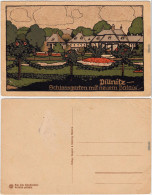 Pillnitz Schlossgarten Mit Neuem Palais Steindruck Künstlerkarte 1908 - Pillnitz