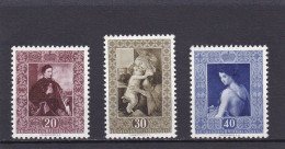 Liechtenstein 1952, Cat. Zumstein 250/52. Tableaux De La Collection Des Princes. - Unused Stamps