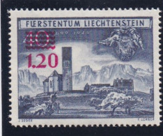 Liechtenstein 1952, Cat. Zumstein 254 ** Bendern, Place De L'église. Surcharge - Unused Stamps