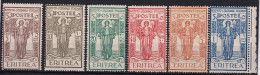 1928-Eritrea (MNH=**) Serie 6 Valori Istituto Coloniale (107/12) - Eritrea