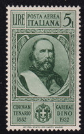 1932-Italia (MNH=**) Posta Aerea L.5+1 Garibaldi (P.A. 36) - Mint/hinged