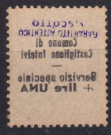 1945-Castiglione D'Intelvi (MNH=**) L.1 Su 25c.con Decalco Della Soprastampa - Emissions Locales/autonomes