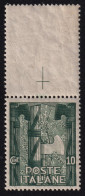 1923-Italia (MNH=**) 10c. Marcia Su Roma Con Bordo Di Foglio Completo - Nuevos