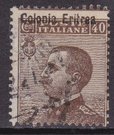1916-Eritrea (O=used) 40c.bruno Michetti Con Soprastampa Fortemente Spostata In  - Eritrea