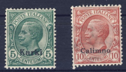 1912-Carchi Calimno (MNH=**) 5c.+10c. Effige Vittorio Emanuele Catalogo Sassone  - Ägäis (Calino)