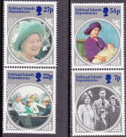 1985-Falkland Dip. Georgia Del Sud (MNH=**) S.4v."The Queen Mother" - Zuid-Georgia