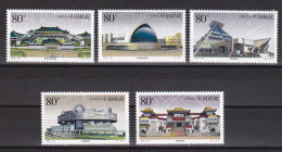 2002-Cina (MNH=**) S.5v."palazzi" - Brieven En Documenten