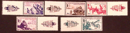 1943-Feldpost Legione Francese (MNH=**) Le 5 Vignette Serie Completa Con Bordo D - War 1939-45