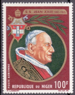1965-Niger (MNH=**) Posta Aerea S.1v."papa Giovanni XXIII"catalogo Euro 3 - Niger (1960-...)