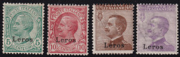 1912-Lero (MNH=**) Mix 4 Valori Non Linguellati - Aegean (Lero)