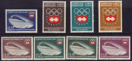 1964-Paraguay (MNH=**) S.8v." Olimpiadi Invernali Di Innsbruck" - Paraguay