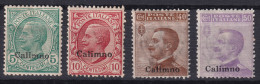 1912-Calimno (MNH=**) Mix 4 Valori Non Linguellati - Egeo (Calino)